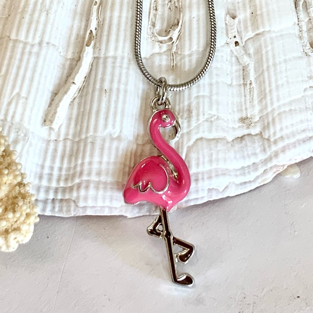 Strutting Pink Flamingo Pendant